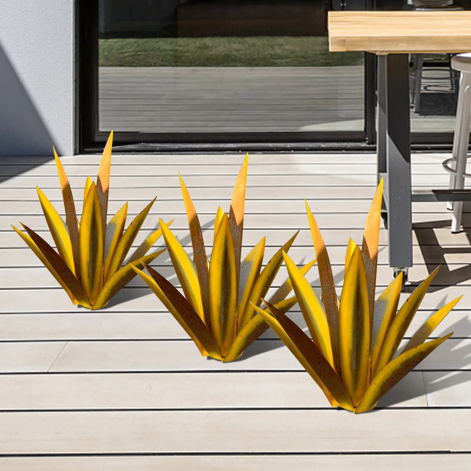 

Diy Metal Art Tequila Rustic Sculpture Garden Yard Sculpture Home Decor 9 leaves Garden Decoration Outdoor Tuin Decoratie