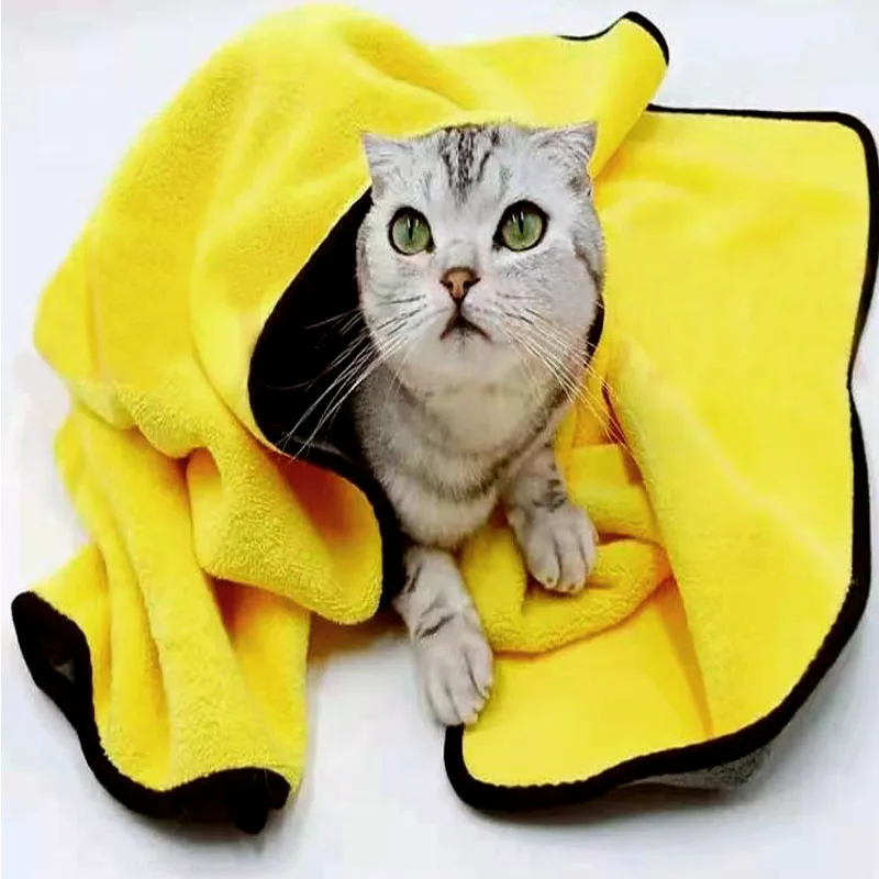 

Pet Dog Bath Towel Cat Bath Towel Fast Absorbent Towel AAdapt To cat And Dog Water Wiping Bathrobe Pet Cleaning Supplies
