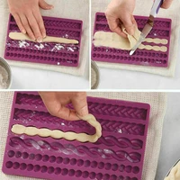 sugarcraft 3d knit rope silicone fondant cake mold border chocolate icing mould