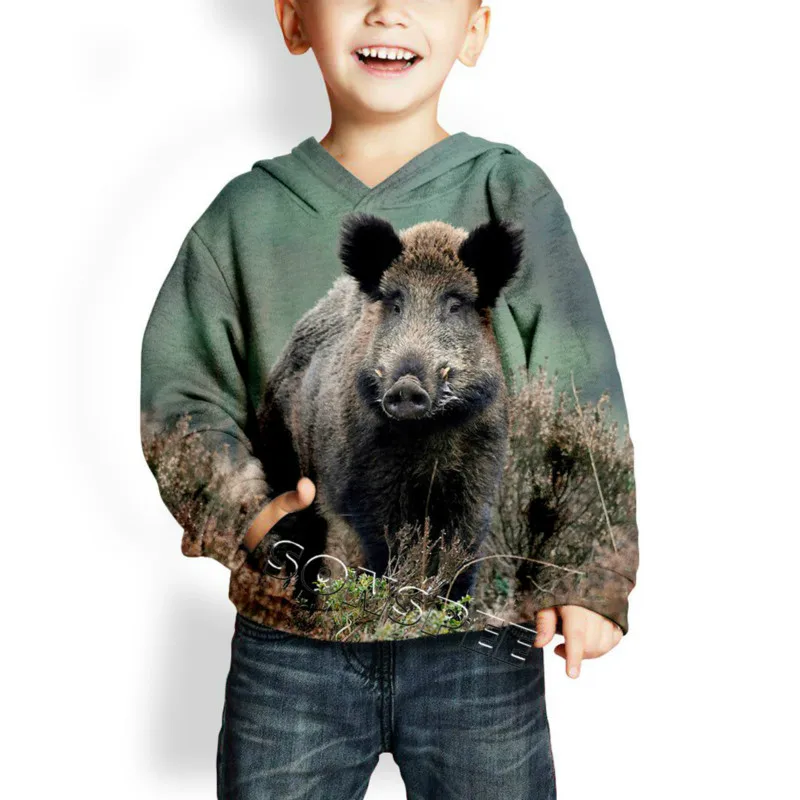 

2021 new boys and girls fashion leisure 3D camouflage sweatshirt, animal custom personality novel pattern sports Hoodie