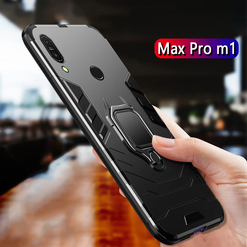 Shockproof Armor Case For ASUS Zenfone Max Pro M1 ZB601KL ZB602KL Finger Ring Magnetism Holder Cover | Мобильные телефоны и