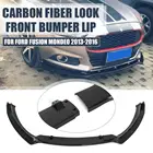 Углеродное волокно внешний видЧерный Автомобильный передний бампер сплиттер губа диффузор спойлер Защитная крышка для Ford для Fusion для Mondeo 2013-2016