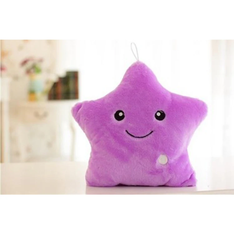 Новинка милая розовая светящаяся подушка со звездами светодиодсветильник лампа