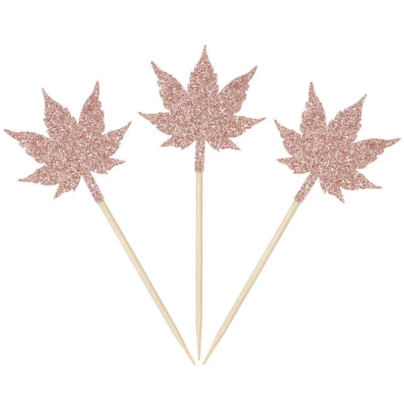 12 шт. декоративные топперы для кексов цвета розового золота | Дом и сад