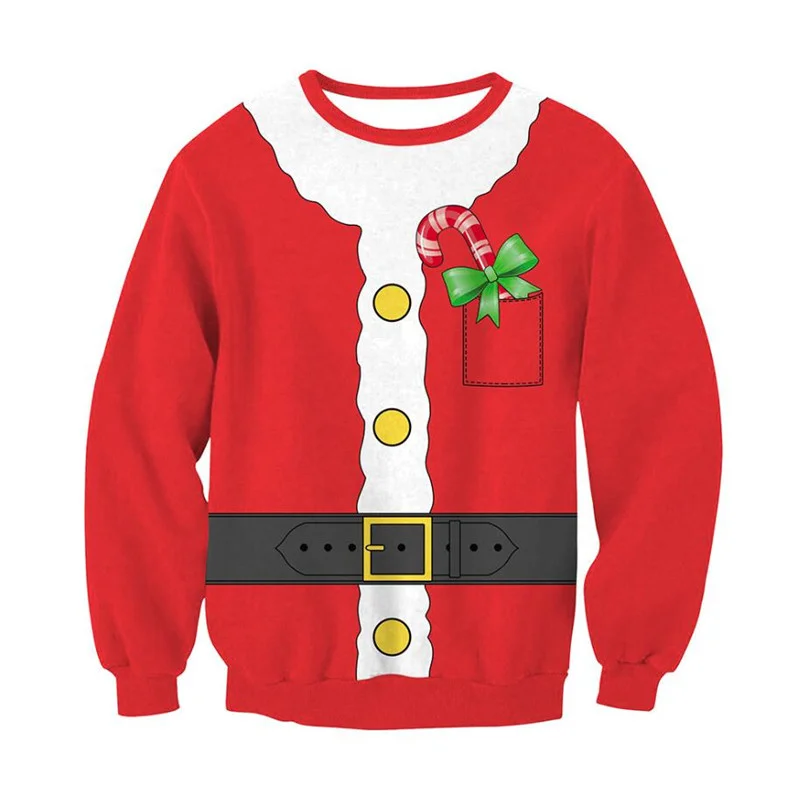

Новинка, Женский Осенний Рождественский свитер 3D с круглым вырезом для мужчин, праздничный Женский пуловер, рождественские Джемперы для па...