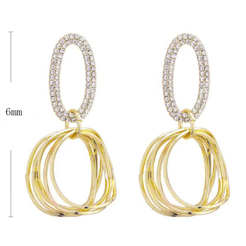 Женские серьги-подвески с кристаллами золотого цвета | Украшения и аксессуары