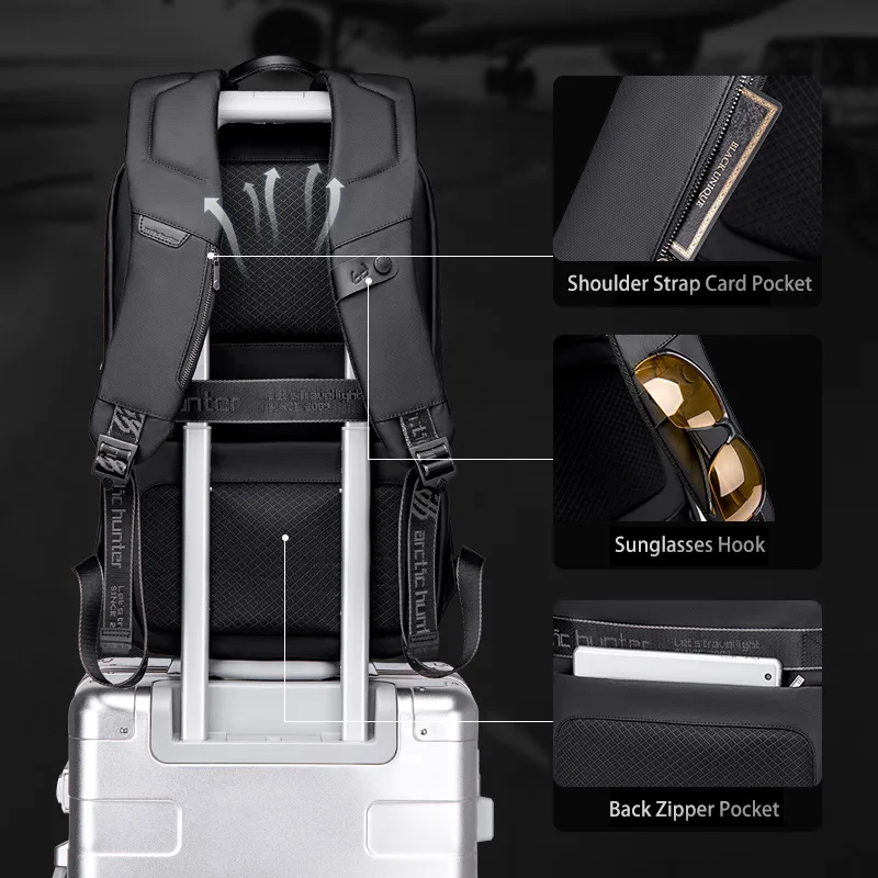 Рюкзак для ноутбука с защитой от кражи мужские водонепроницаемые школьные