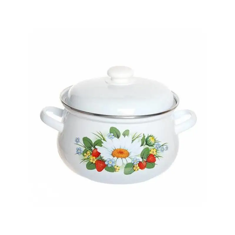 Кастрюля грушевидная Лысьвенские эмали 4 5 л с рисунком|Кастрюли| |