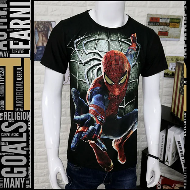 

Disney Marvel 2021 Spider-Man 3D printed short-sleeved T-shirt Oversized Gothic want T-shirt netflix