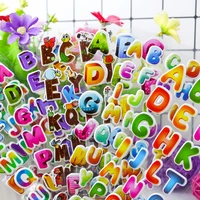 20pcs english alphabet stickers 3d kindergarten reward bubble stickers puzzle early education three dimensional decor stickers