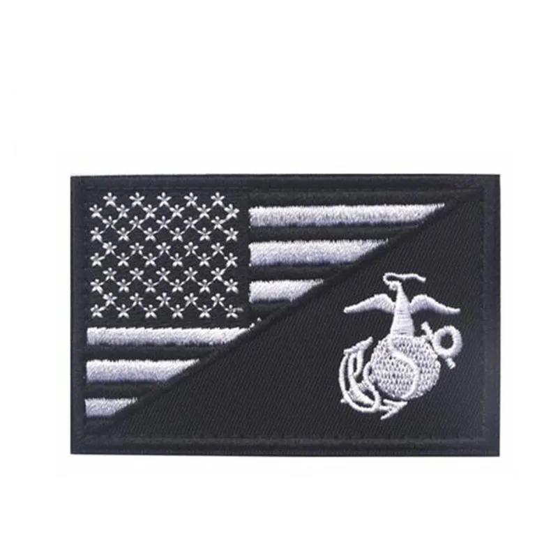 Значки с вышитым флагом сша + тюлени военные тактические значки 3D вышивкой 8*5