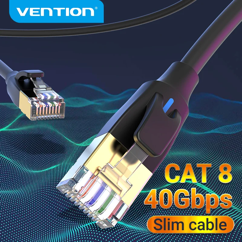 Сетевой кабель Vention Ethernet CAT 8 скорость передачи данных 40 Гбит/с для ноутбуков PS 4