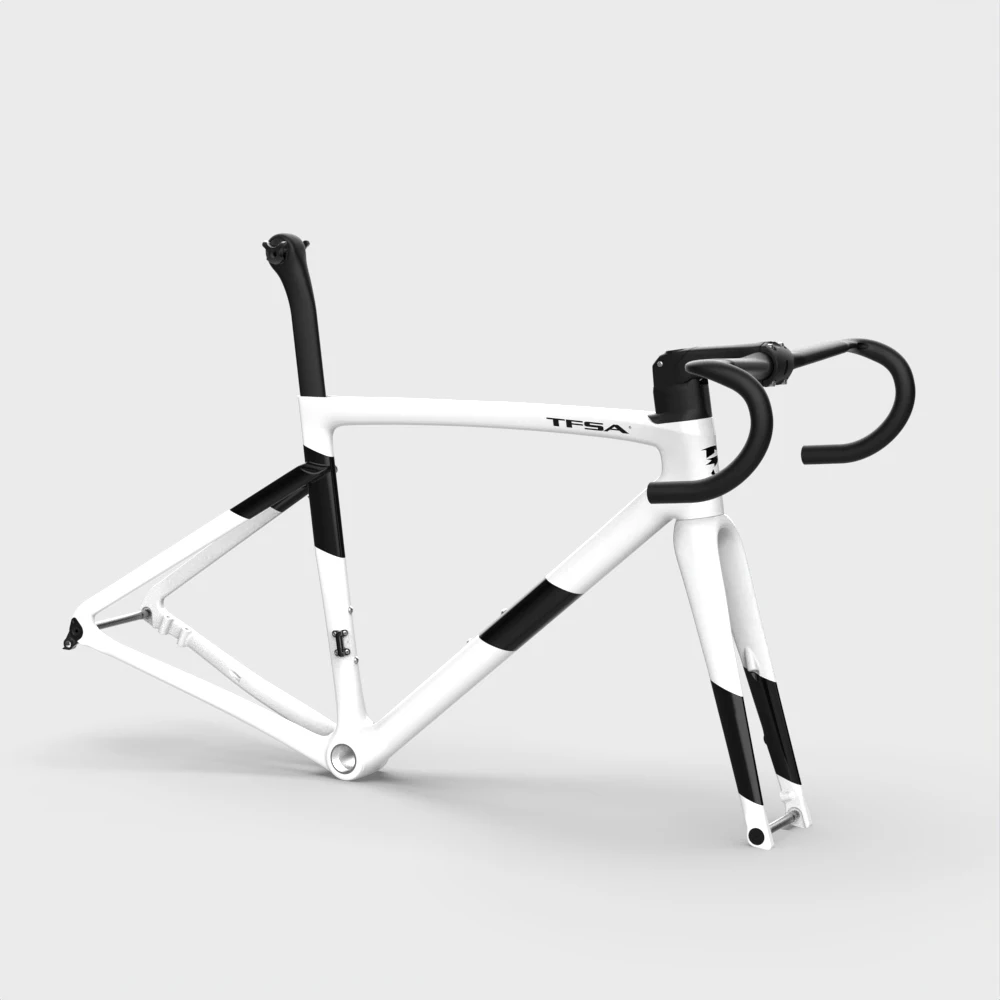 Дешево Рама дискового тормоза из углеродного волокна, с внутренним кабелем и изогнутой ручкой