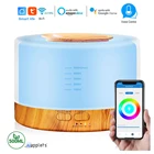 WiFi смарт-Эфирное Масло Диффузоры умный дом туман увлажнитель 500 мл ультразвуковой Арома освежитель воздуха Alexa Echo Google Assistant