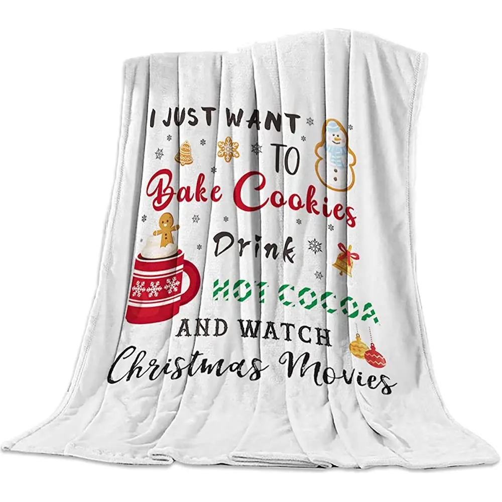 

Флисовое одеяло с рождественской елкой, покрывало для дивана/дивана, красное мягкое теплое одеяло для кровати с надписью "Merry Christmas"