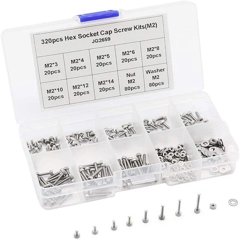 

Набор крепежа из нержавеющей стали 304, 320 шт.