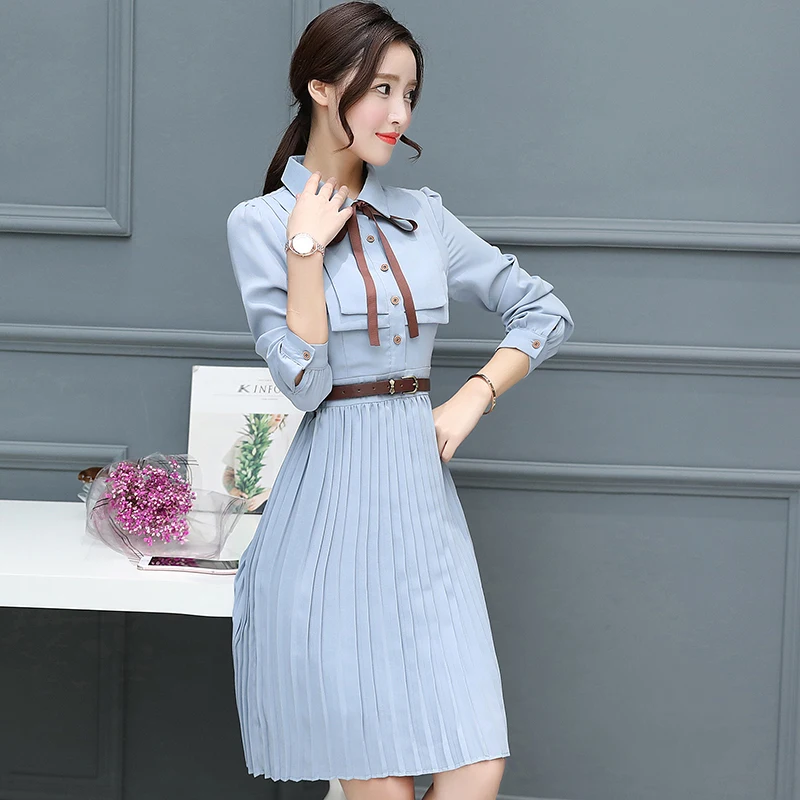 2019 Осень Зима Новый Шифон Midi Платье Bodycon Корейские Платья Boho Весна Элегантный