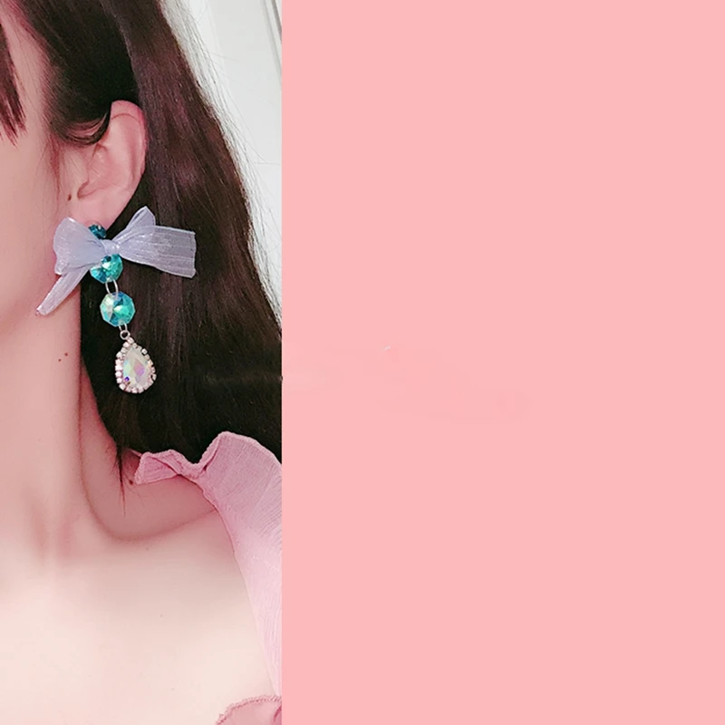 Женские асимметричные серьги-капельки MENGJIQIAO корейские элегантные висячие