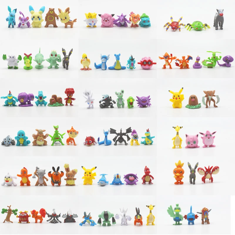 Фигурки Покемон Пикачу Эви коллекция моделей 2-3 см 48-144 шт. | Игрушки и хобби