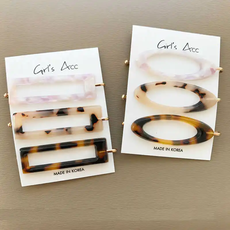 

Barrette Geometry Hairpin Clip Acrylic Women Hair Accessories Stick Bobby Snap