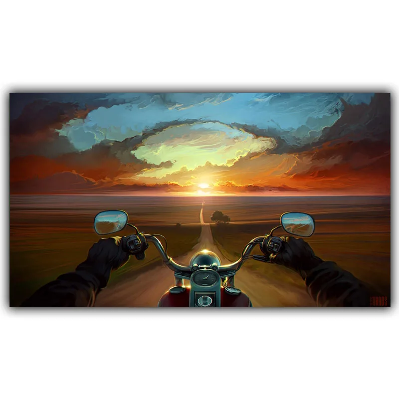 Мотоцикл плакат гонки пользовательские украшения дома Модная шелковая ткань