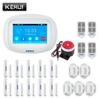 Система сигнализации KERUI K52, Wi-Fi, GSM, 4,3 дюйма, большой сенсорный TFT-экран, домашняя система безопасности, беспроводная сирена, датчик движения, датчик двери