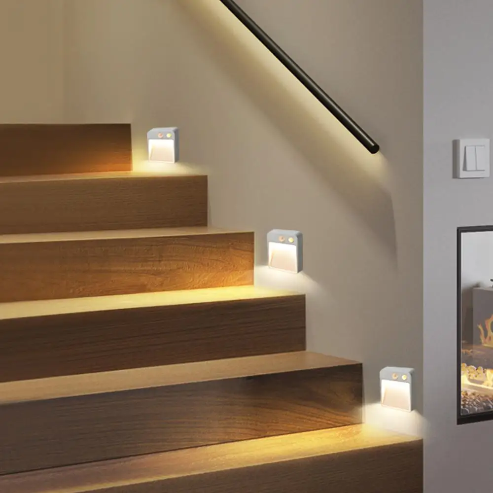 

PIR Motion Sensor LED Light Wireless Detector Cabinet Wall Lamp Dual Induction Infrared Lamps Auto On/Off Stairway Lighting