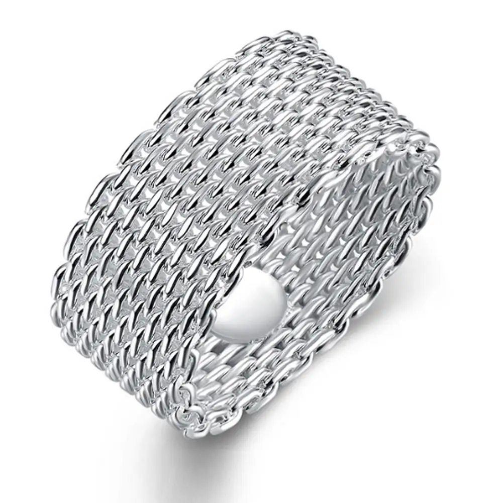 Модное простое уникальное для мужчин и женщин посеребренное модное