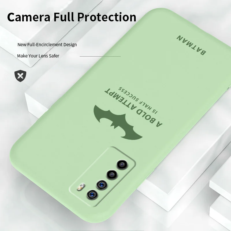 

Soft Bat Pattern For Honor Play 4 4t 4pro 4tpro Honor v40 v30 v20 Honor 30 30lite 20 10 9X X10max Liquid Silicone Phone Case