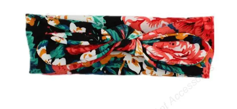 Детская лента для волос с узелком и принтом простые богемные модные аксессуары |