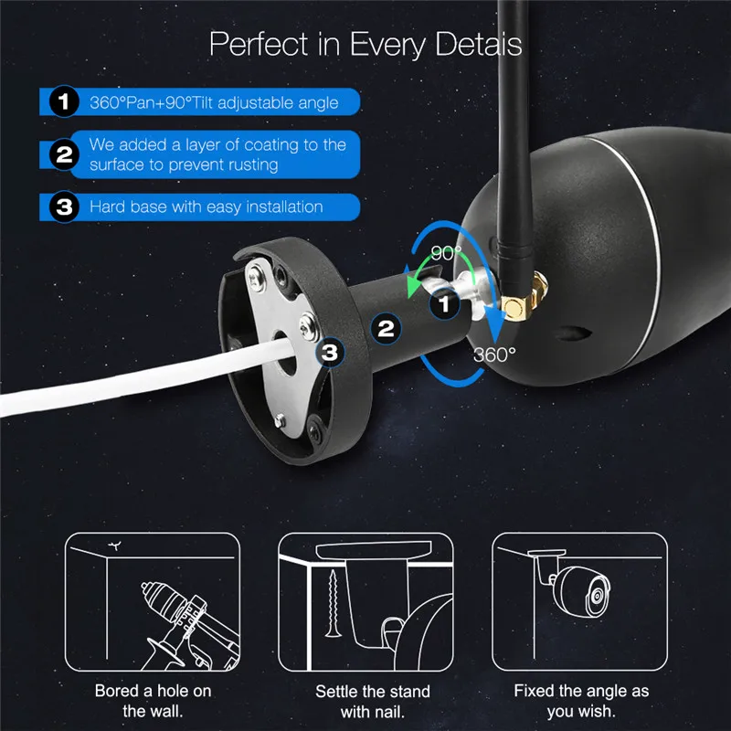 HD 720P облачная Беспроводная ip-камера, интеллектуальная автоматическая камера слежения за человеком, Домашняя безопасность, видеонаблюдение, CCTV, сетевая камера с wifi, для улицы