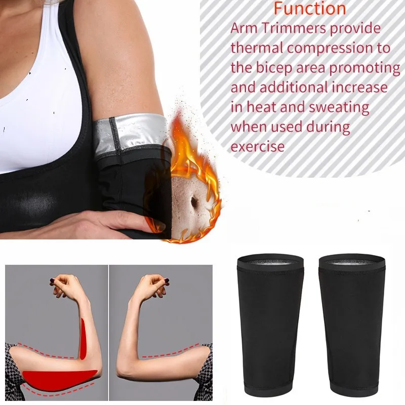 

Ladies Body Sculpting Arm Cover Yoga Exercise Fitness Slimming Sweat Clothes Sweat Arm Belt Protector 2021