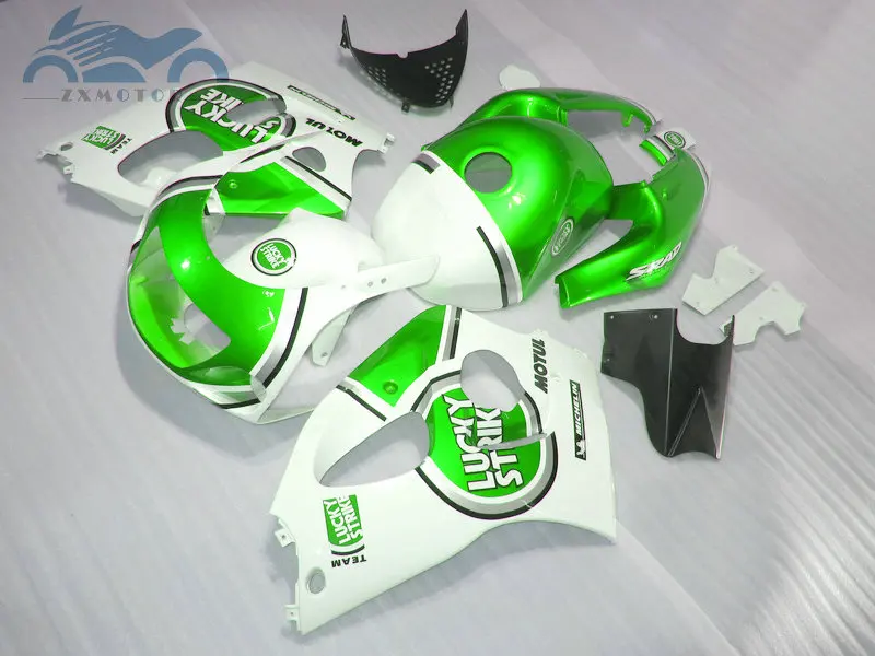 Green Fairing Набор обтекателей на заказ для SUZUKI SRAD GSXR 600 GSX R750 1996 1998 2000 GSX R600 96-00 белый синий фиолетовый зеленый оранжевый+ бак - Цвет: Green Fairing