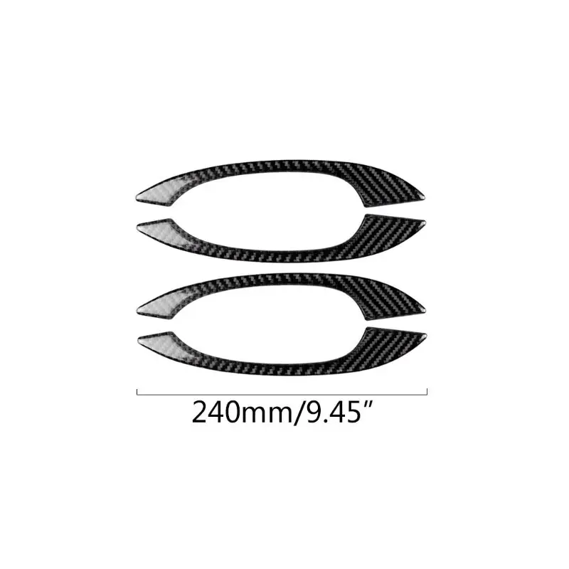 Углеродное волокно ручка двери декоративный чехол с блестками отделка 4 шт для