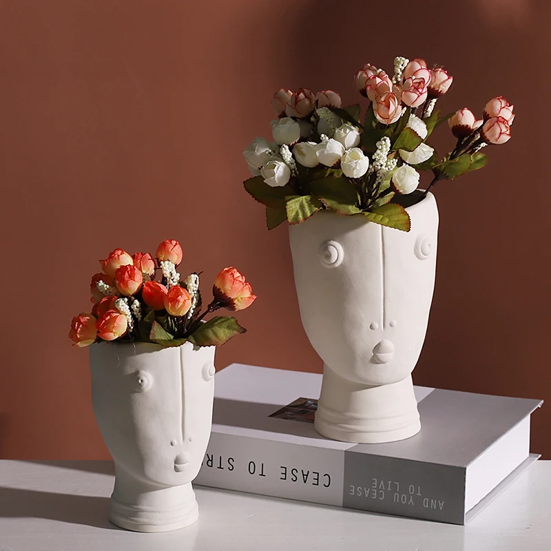 Белый керамический горшок для растений креативный украшения скандинавского