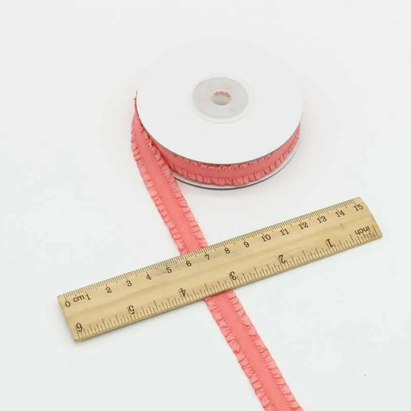 Эластичная лента скотч с двойными оборками стрейчевая отделка для детской