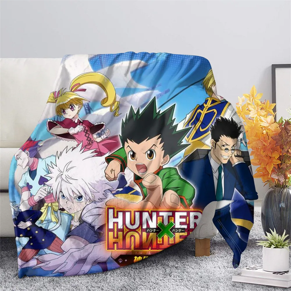 

Flanell Decke Hunter X Hunter Killua Zoldyck Comic Decke Kissen Warme Wirft auf Sofa Bett Hause Bettdecke Reise Anime Decke