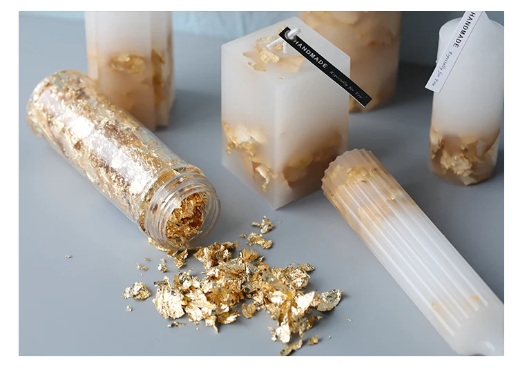 DIY свеча мыло изготовление золотой фольги DIY ручной работы материал Мыло Свеча украшение 2 г