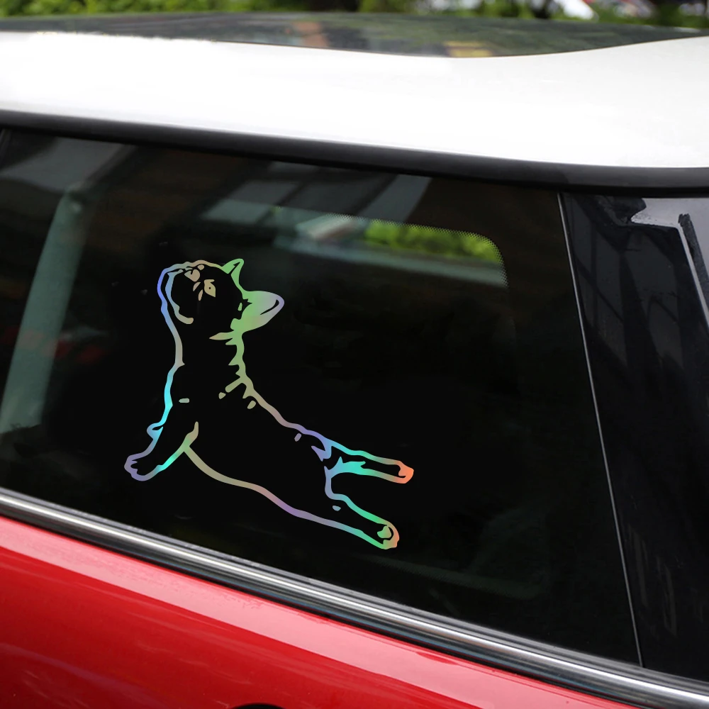 Мультяшная Автомобильная наклейка Aliauto красивая ленивая собака мотоциклетные