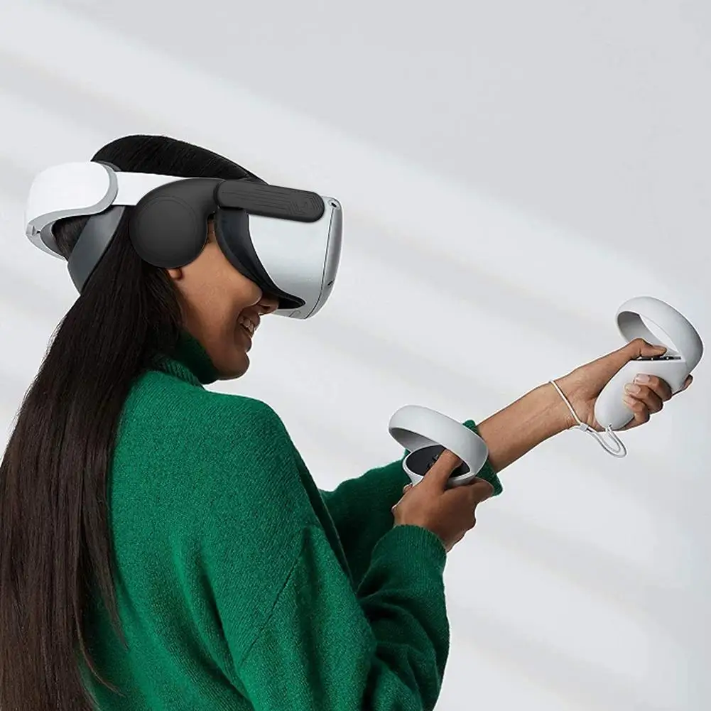 

Noise-canceling Earmuffs For Oculus Quest 2 VR Headset Comfortable And Flexible Silicone Earmuffs Virtual Reality Accessories