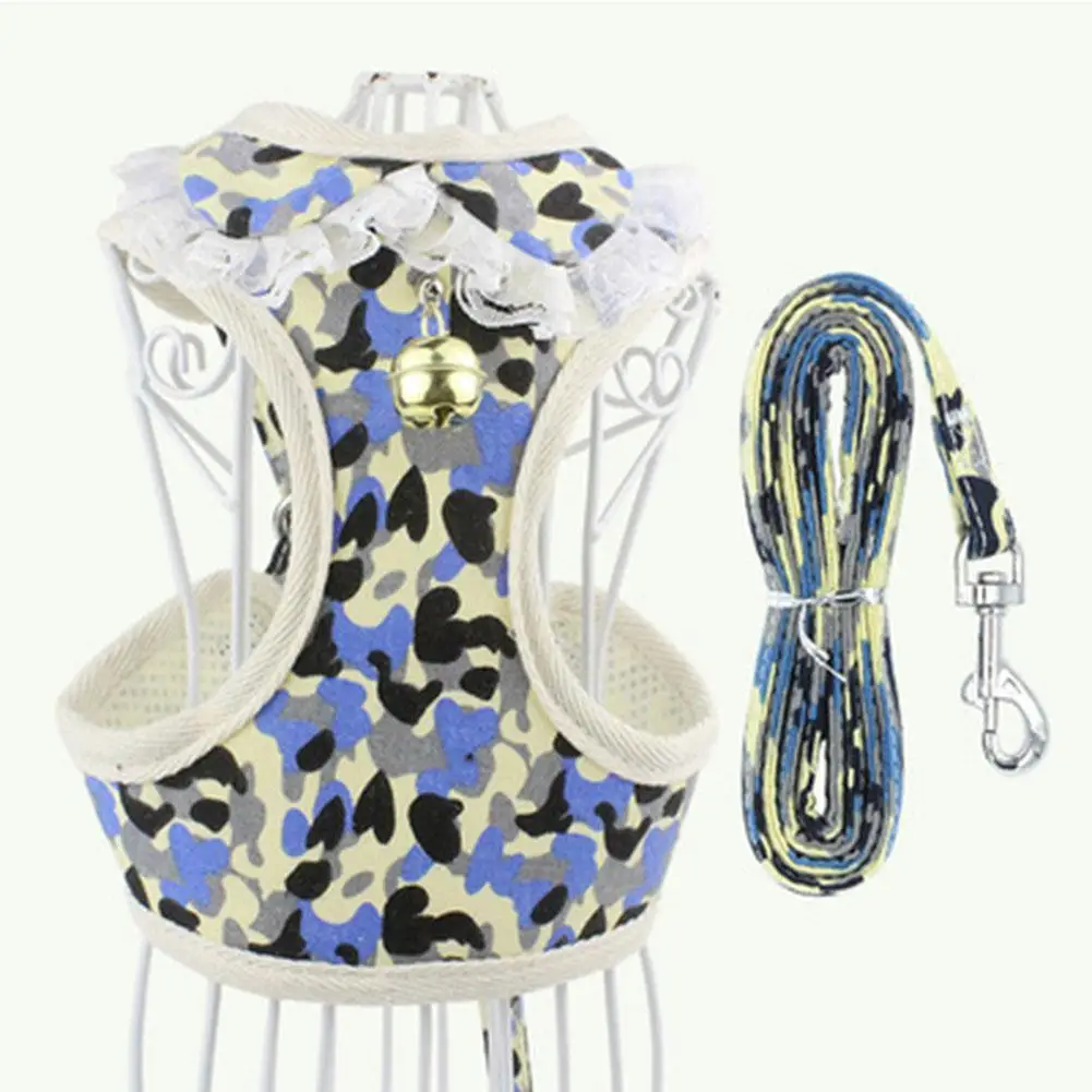 TPFOCUS Pet Harness Lesh Cute Lace Puppy Vest Traction Rope for Small Medium Dogs Cats Soft Breathable Mesh | Дом и сад