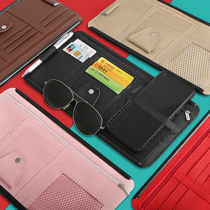 Автомобильный солнцезащитный козырек очки Билл ручка Бизнес держатель для карт