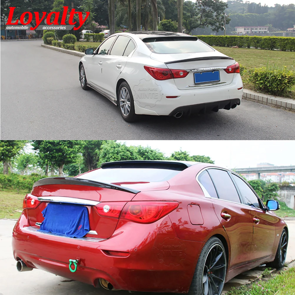Задний спойлер для Infiniti Q50 S 2014 2015 2016 2017 крыло багажника из АБС-пластика стильные
