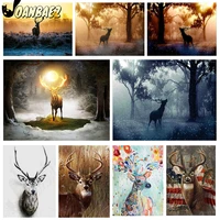 fantasy forest deer diamond painting 5d diy wall art sequins sunshine embroidery inlaid home room decoration gift accessories