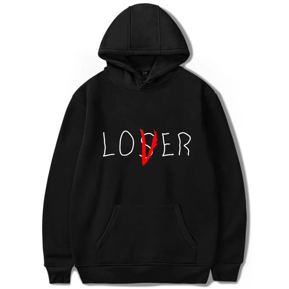 Lover Loser худи с принтом винтажные мужские осенне-зимние толстовка из флиса уличные