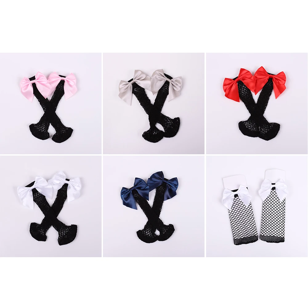 

9 Colors Women Sexy Black Mesh Short Ankle Socks Christmas Girls Fishnet Socks With Cute Bow Ladies Socks Fashion 2020 New