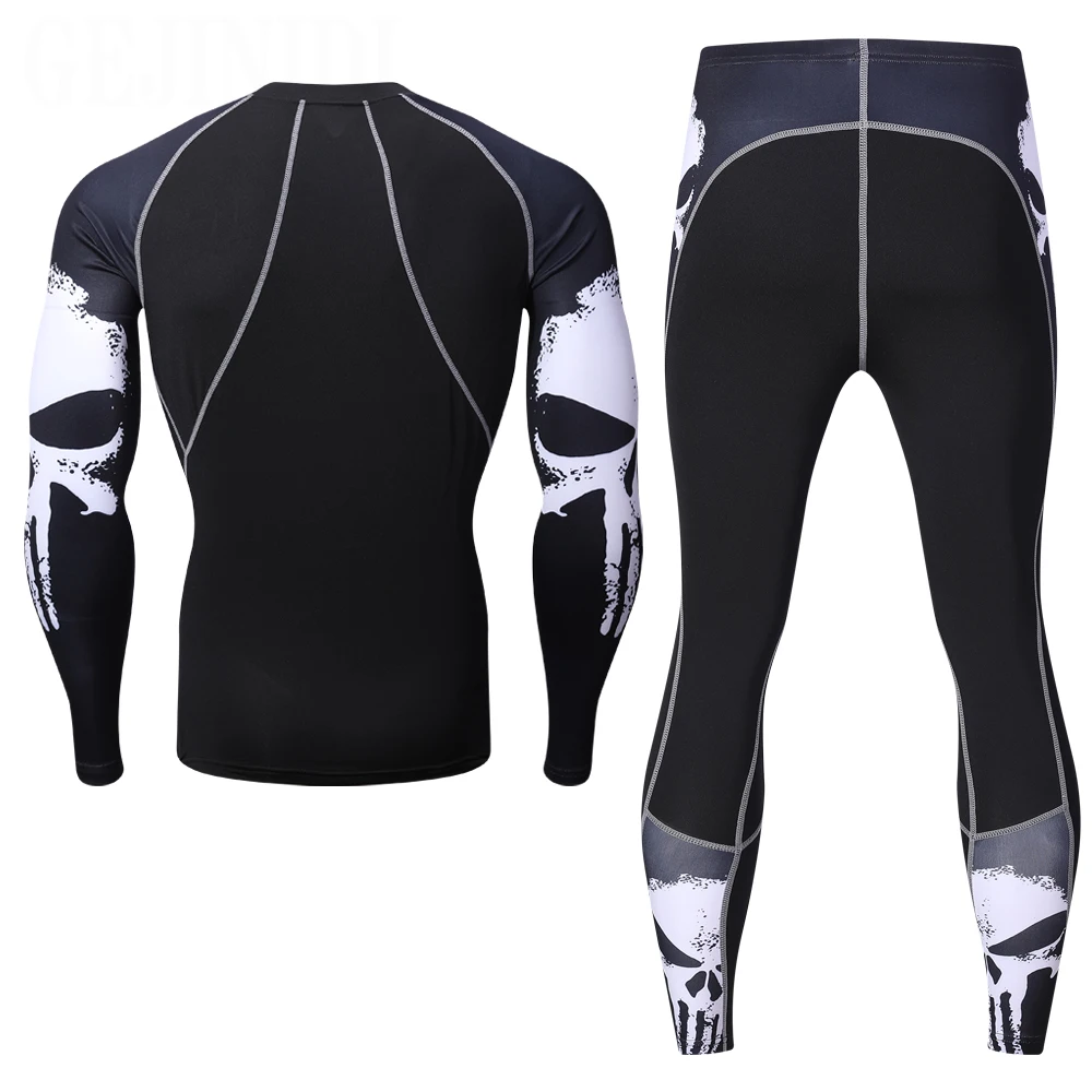 Men's Clothing Winter First Layer Fitness Long Johns Warm Shirt Leggings 3 Piece Tracksuit Men Thermal Underwear Plus Size Set
