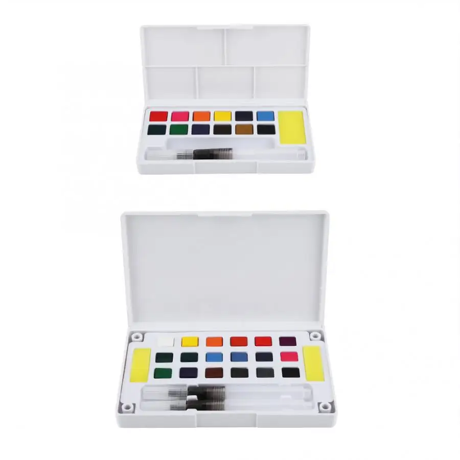 Портативная однотонная Акварельная краска набор акварельных пигментов Школьное