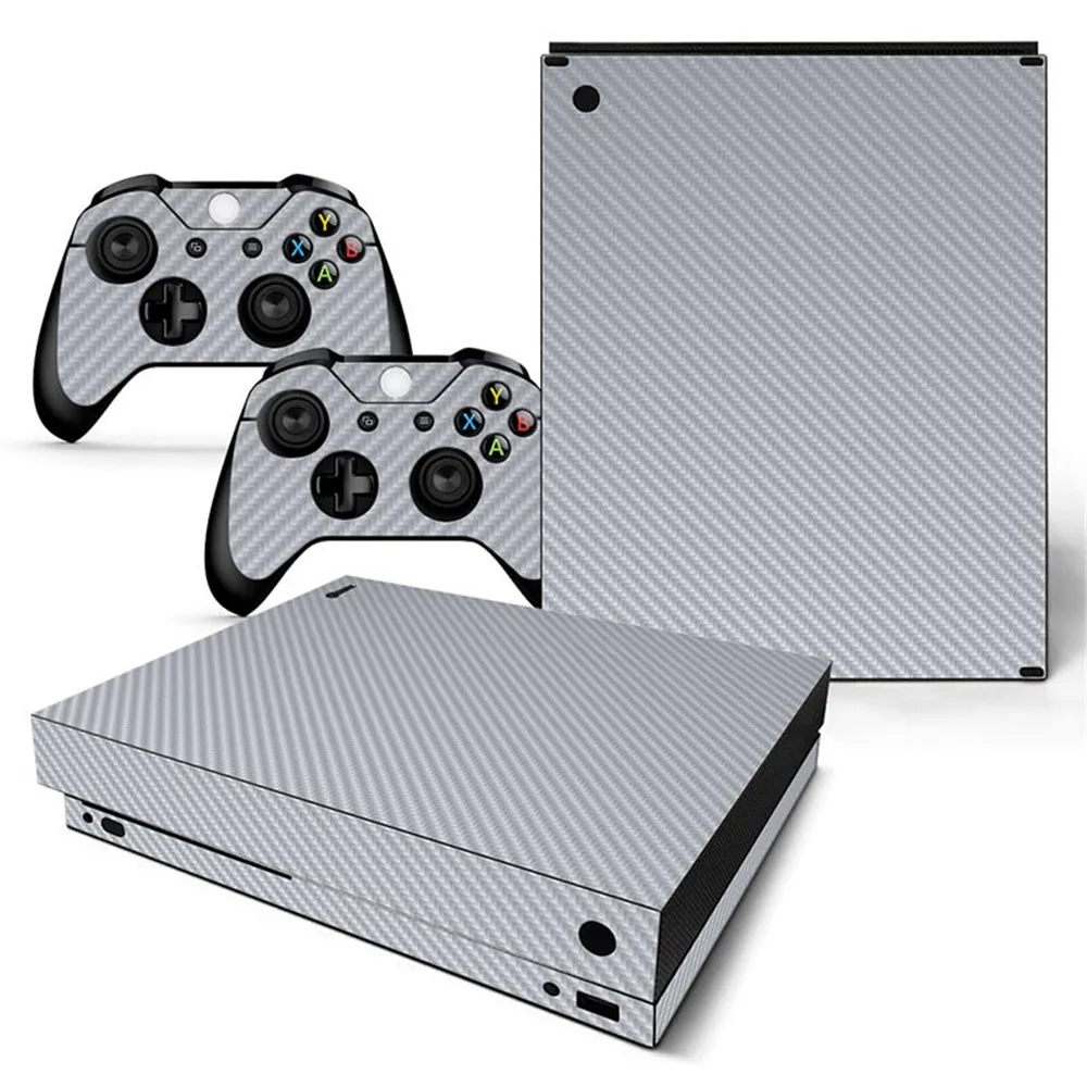 Наклейка из белого углеродного волокна для консоли Xbox one X и контроллеров|stickers