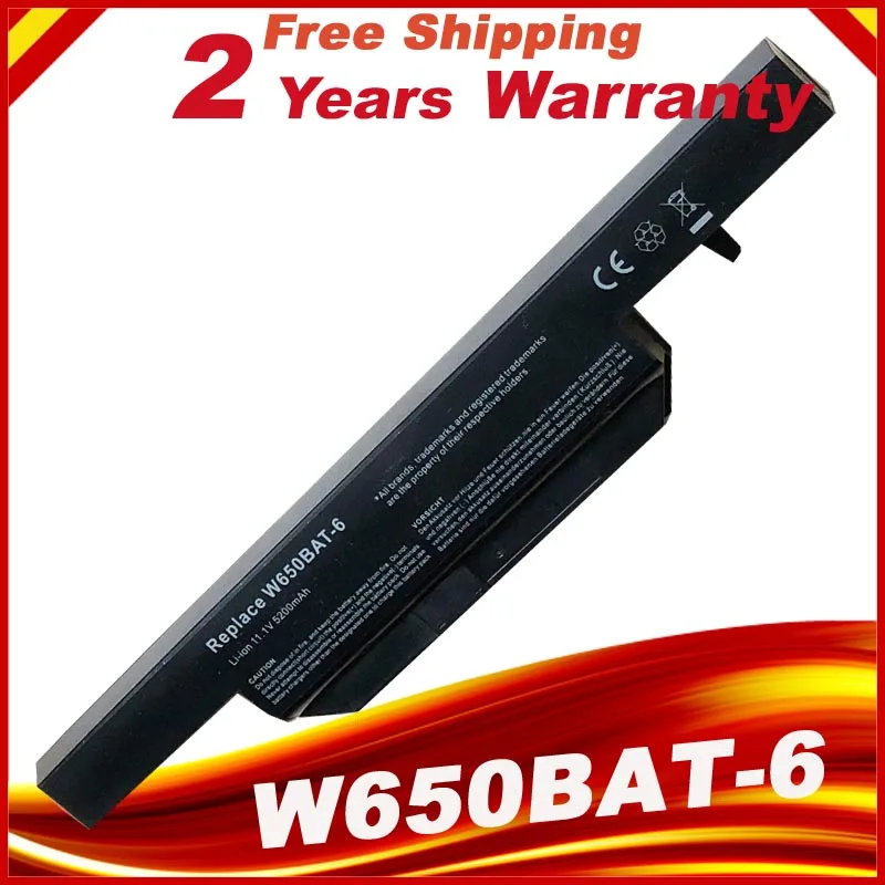 5200mAh battery for Clevo W650BAT-6 6-87-W650-4E42 K590C-I3 K610C-I5 K4 K5 P4 P5 K570N-I3 K710C-I7 G150SG G150S K650D K750D | Компьютеры и